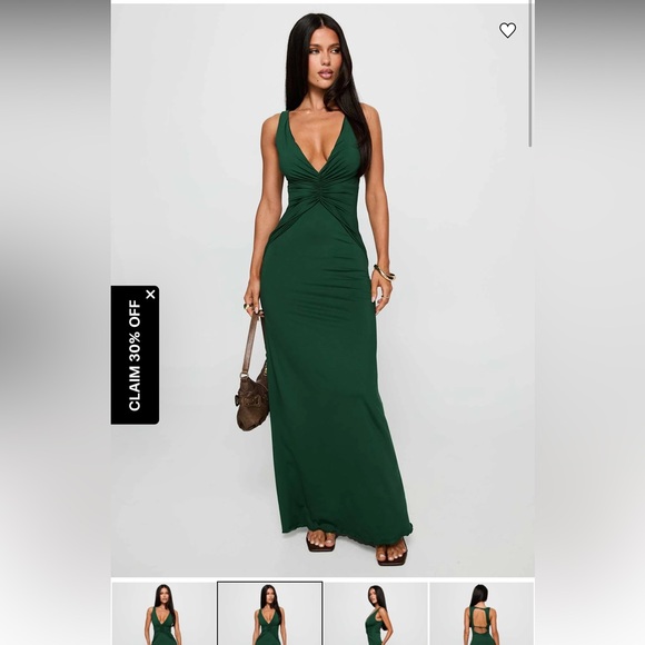 Princess Polly Dresses & Skirts - Princess Polly Emerald Backless Dress